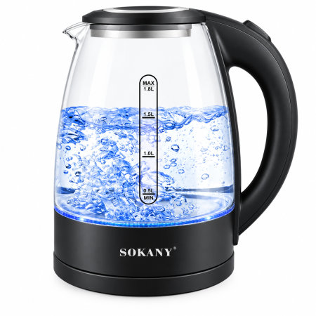 קומקום חשמלי מזכוכית SOKANY