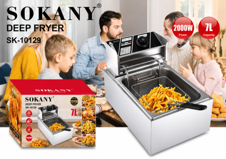 טיגון שמן SOKANY מנירוסטה – ‏7 ליטר