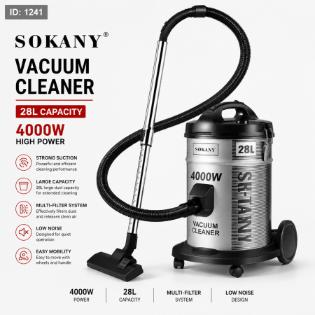 שואב אבק חבית SOKANY – 4000W