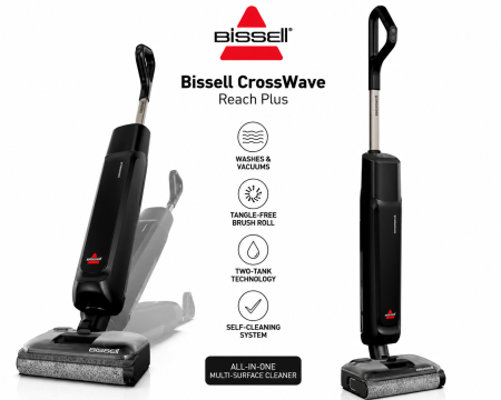 שואב-שוטף אלחוטי רטוב ויבש – BISSELL CrossWave Reach Plus
