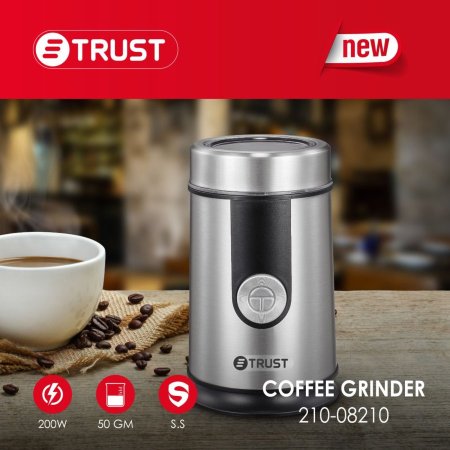 מטחנת קפה ותבלינים TRUST | נירוסטה | 200W